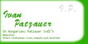 ivan patzauer business card